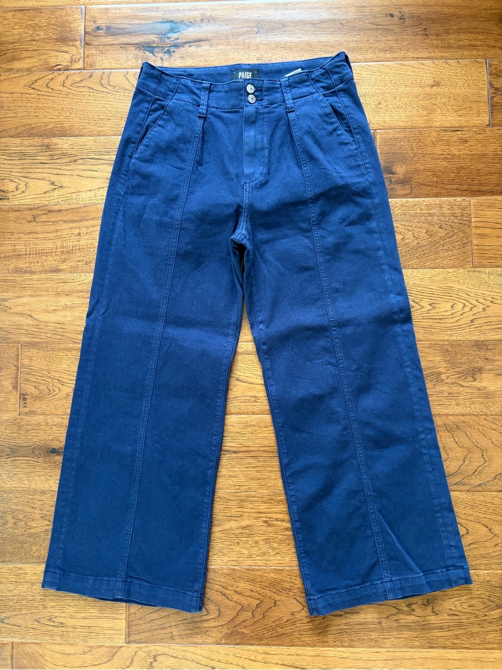 Paige Women’s Brooklyn Crop in Navy Blue, Size 28